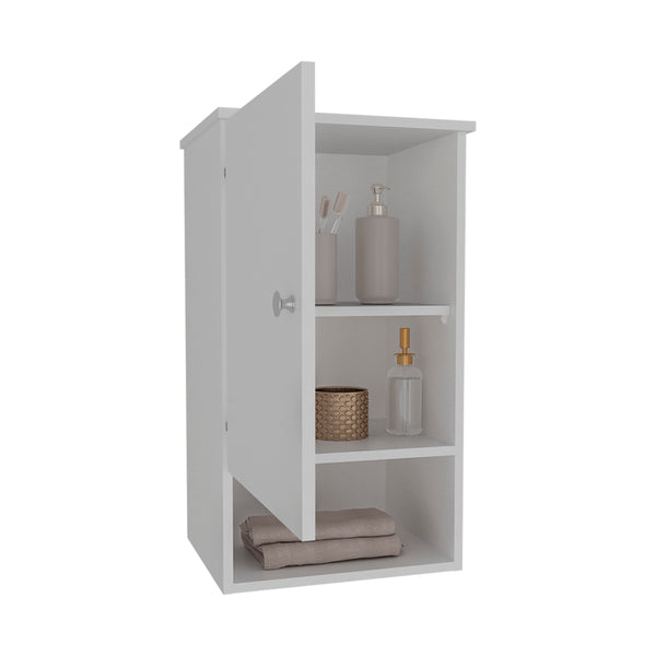 English Elm Bathbi 28" Medicine Cabinet with Two Interior Shelves and Open Shelf for Organized Bathroom Storage White 30 L x 17 W x 4 H B070P234326