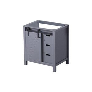 English Elm Dark Grey Bath Vanity - 30" W Stylish Storage Solution With Soft-Close Drawers & Quick Installation B2731P260000
