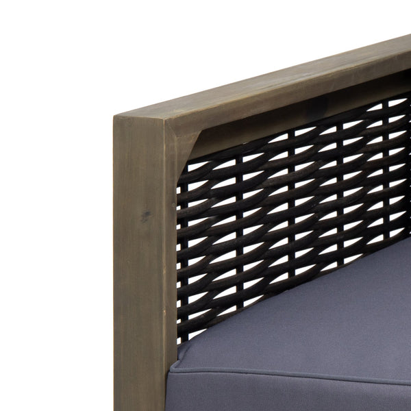 English Elm Christopher Knight Home® - Outdoor Acacia Wood Club Chair With Wicker Accents – Stylish, Weather-Resistant Comfort For Patios 68942.00DGRY