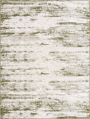 Unique Loom Outdoor Modern Cartago Machine Made Abstract Rug Green, Ivory 9' 0" x 12' 2"