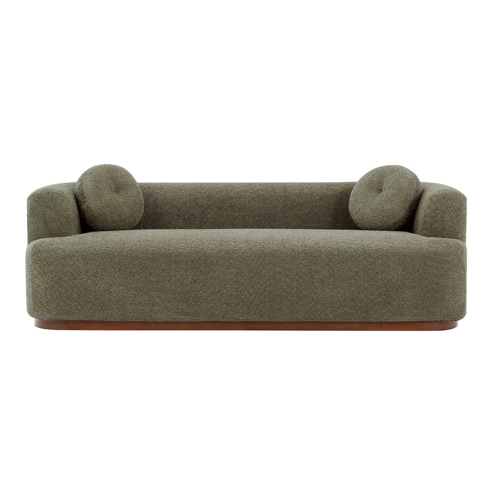 English Elm Compressed Three Seat Sofa with Rubberwood Base Polyester Upholstered Living Room Couch N771P392415F_N771P392416F