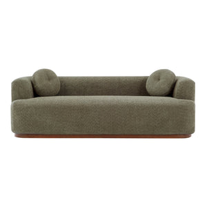 English Elm Compressed Three Seat Sofa with Rubberwood Base Polyester Upholstered Living Room Couch N771P392415F_N771P392416F