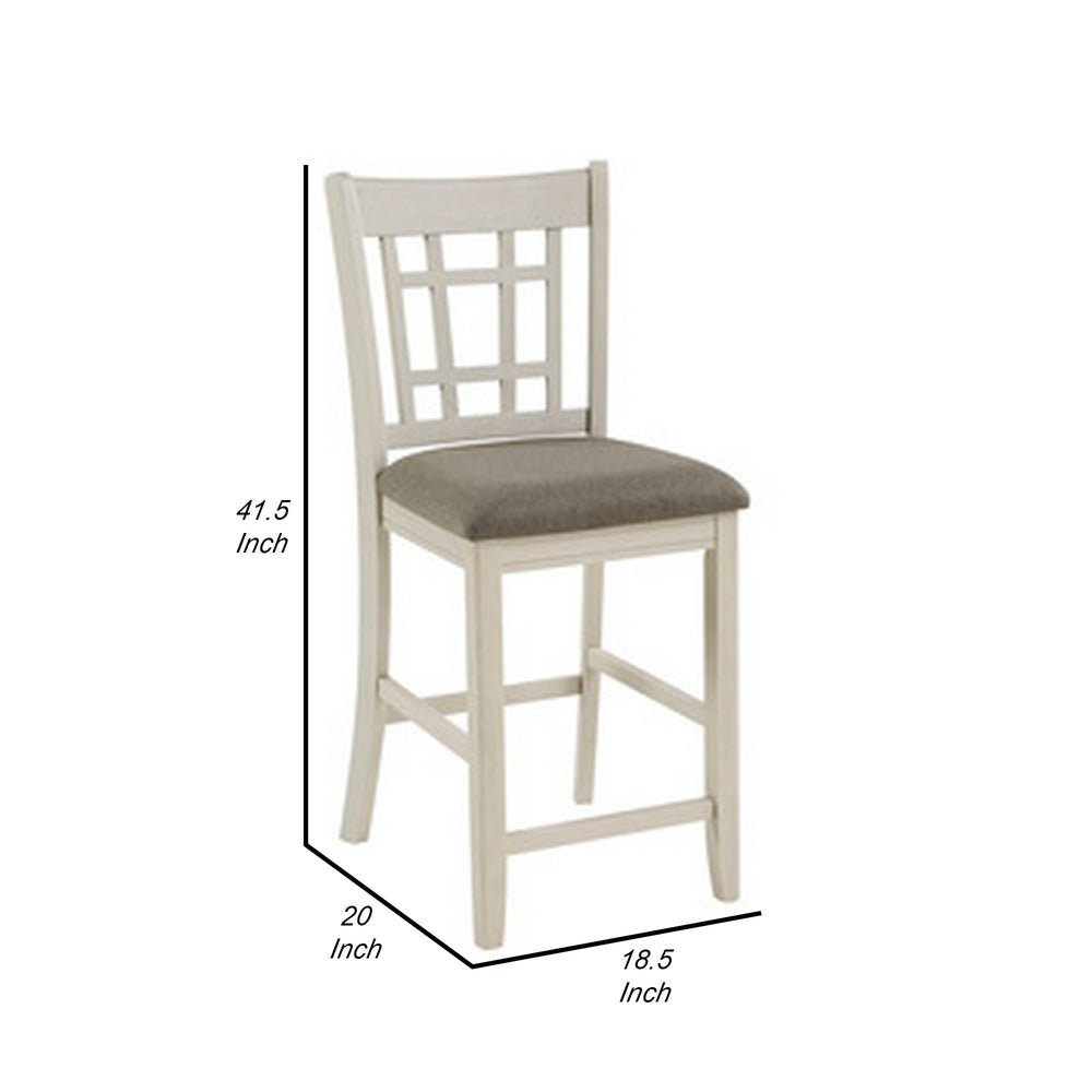 English Elm Glee Saddle Back Counter Stools Set of 2 Antique White Wood Frame Kitchen Seating B056P412606