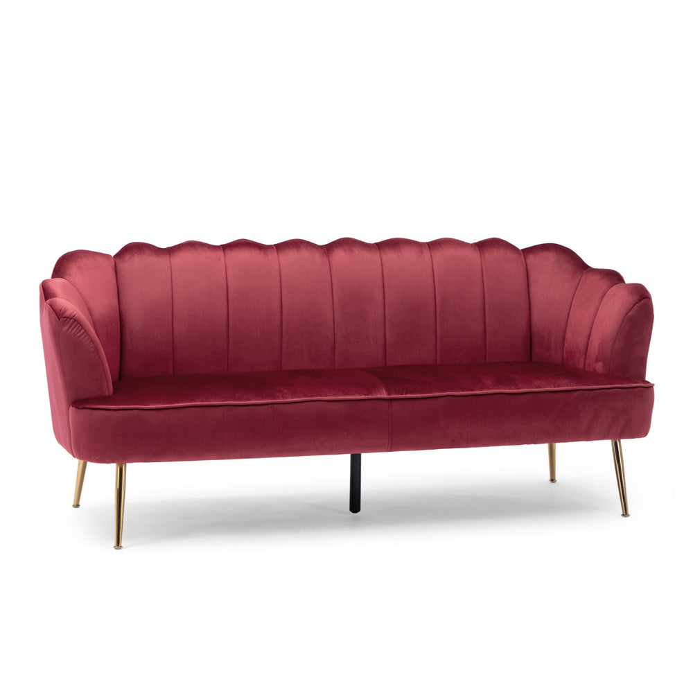 English Elm Christopher Knight Home® - 3 Seater Sofa - Modern Glam Velvet Couch With Gold Legs For Stylish Comfort In Any Living Space 70395.00ABERR_70395.00BBERR