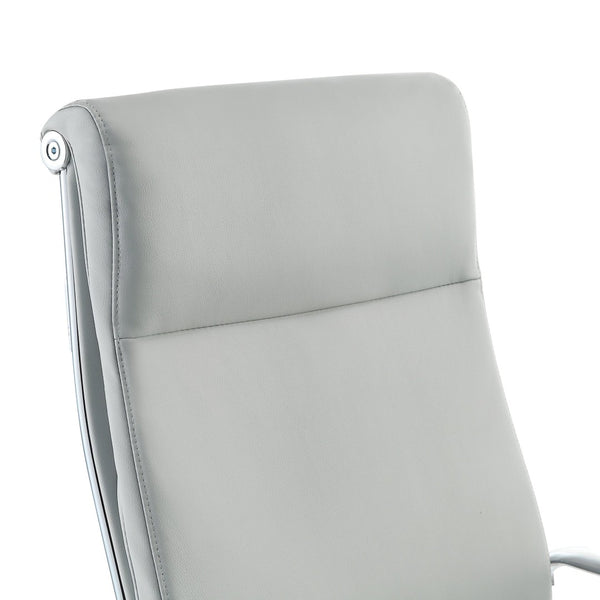 OSP Home Furnishings High Back Ergonomic Manager Chair with Antimicrobial Fabric Chrome Arms and Lumbar Support High Steel 920350C-R112