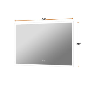 English Elm Aurorium Frameless Led Vanity Mirror with Defogger and Touch Controls for Spa Bathrooms B2731P478348