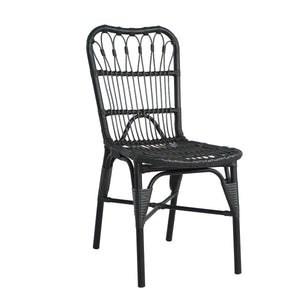 English Elm Christopher Knight Home® - Outdoor Hand-Woven PE Rattan Patio Dining Chairs Set of 2 with Iron Frame 400lb Capacity, No Assembly Required Black+Gery N762P236148G