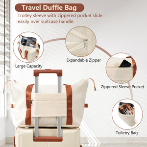 English Elm Hardshell Six Piece Luggage Set Expandable Abs Suitcases with Spinner Wheels Tsa Lock Brown White N730P296628O