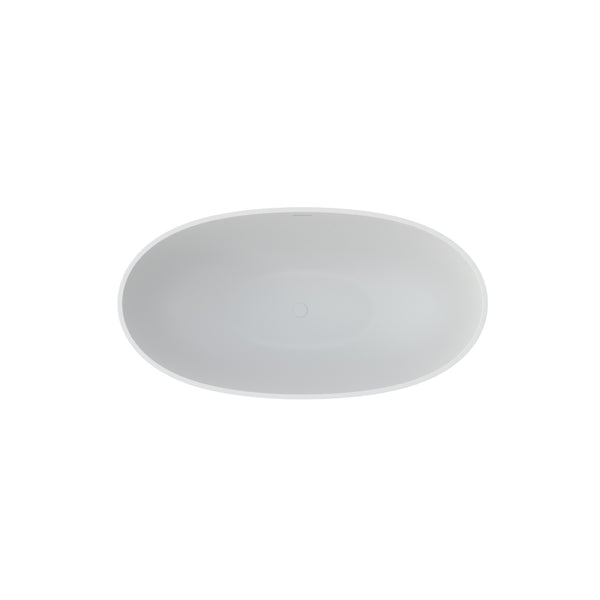 English Elm 55" Freestanding Soaking Tub Eco Stone Resin Matte Finish Spa Inspired Bath T3785P353952