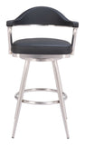 Vagur Swivel Barstool Black 110045 Zuo Modern