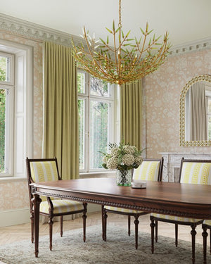 Currey & Company Babylon Chandelier - Elegant Bowl Design With Recycled Glass Leaves In Contemporary Gold Finish Green Recycled Bottle Glass ,Wrought Iron 9000-1308-currey-company