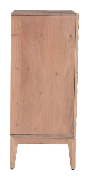 Zuo Modern Hira Cabinet Natural - Solid Acacia Wood Storage Solution For Modern Homes & Hospitality Spaces Natural Solid Acacia Wood 110799-zuo-modern