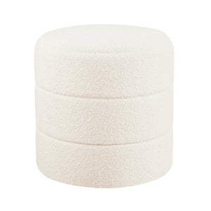 English Elm Soa Woven Fabric Cube Ottoman with Tray Lid and Hidden Storage for Living Rooms Cream B056P416995
