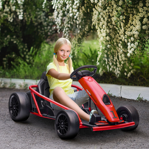 English Elm Aosom Licensed Bmw I4 12v Kids Ride on Car with Remote Suspension and Soft Start Red W2225P217188