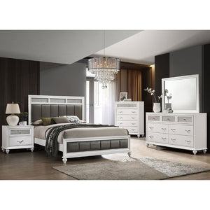 English Elm Randall White 5-Piece Queen Bedroom Set – Glamorous, Elegant Design With Ample Storage Solutions B062S01292-GIGA