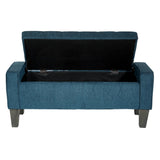 OSP Home Furnishings Baytown Storage Bench Azure