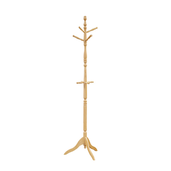 English Elm Natural Solid Wood Coat Rack 10-Hook 3-Tier Standing Hanger for Entryway Mudroom Scandinavian Style Natural 25 L x 6.25 W x 4.25 H B011P361928