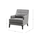 Madison Park Signature Collin Traditional Arm Chair MPS100-0108 Grey/Black