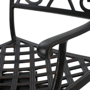 English Elm Christopher Knight Home® - WATERBURY Paris Copper Cast Barstool – Elegant Swivel Aluminum Patio Stool with Antique Finish and Rust‑Resistant Hardware 60006.00