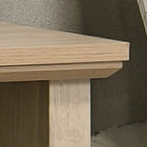 English Elm Elettra Two Drawer Nightstand with Usb Charging Oak Finish Sleek Bedroom Storage Light Oak B2749P413342