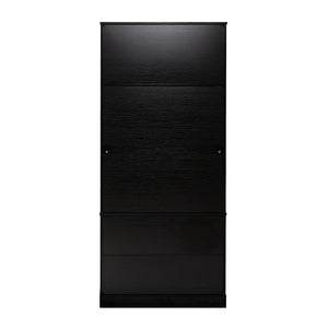 English Elm 72" Modern Fluted Pantry Cabinet with 2 Large Silent Drawers, 8-Door Spice Rack & Adjustable Shelf Organizer Black W2917P294988