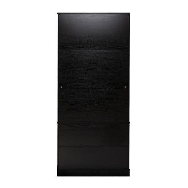 English Elm 72" Modern Fluted Pantry Cabinet with 2 Large Silent Drawers, 8-Door Spice Rack & Adjustable Shelf Organizer Black W2917P294988