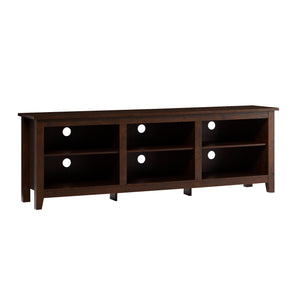 English Elm Walker Edison - Modern 3-Shelf Transitional TV Stand 70" for 80" TVs—Warp-Resistant MDF, 250lb Support, Cord Management Brown 76 L x 22 W x 6 H B185P169326