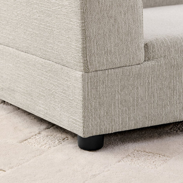 English Elm Comfortable Linen Upholstered Pet Sofa with Backrest and Armrests for Large Dogs Beige W487P430318