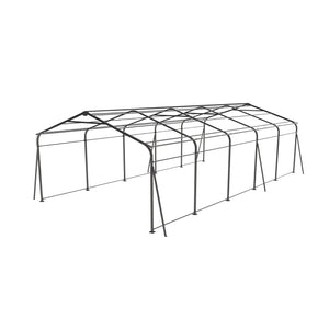 English Elm Campcraft Double Vehicle Steel Carport Uv Protected Snow Rated Outdoor Shelter W1598S00025