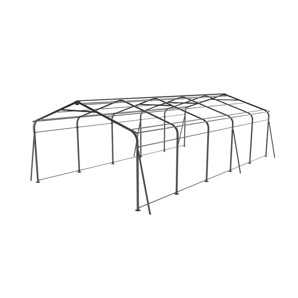 English Elm Campcraft Double Vehicle Steel Carport Uv Protected Snow Rated Outdoor Shelter W1598S00025