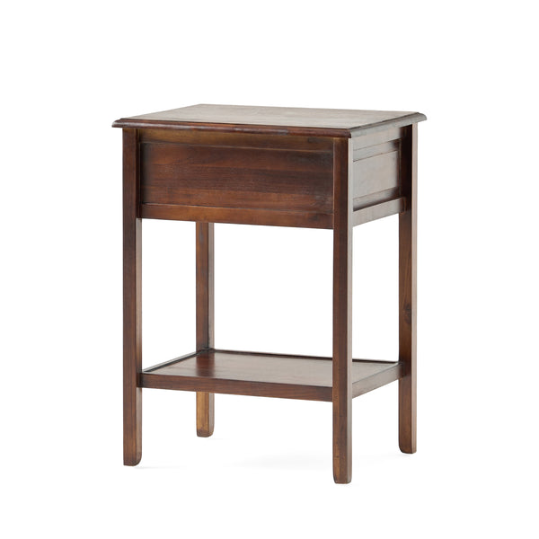 English Elm Christopher Knight Home® - End Table - Classic Brown Rubber Wood Design With Storage Drawer And Lower Shelf For Versatile Use N771P269301W