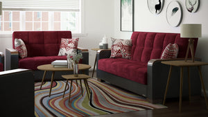 English Elm Primenest Zenaero X Convertible Loveseat With Storage - Stylish Upholstered Sleeper For Small Spaces B030P281772-GIGA