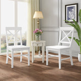 Christopher Knight Home® Rustic Farmhouse Dining Chairs in White Acacia Wood -