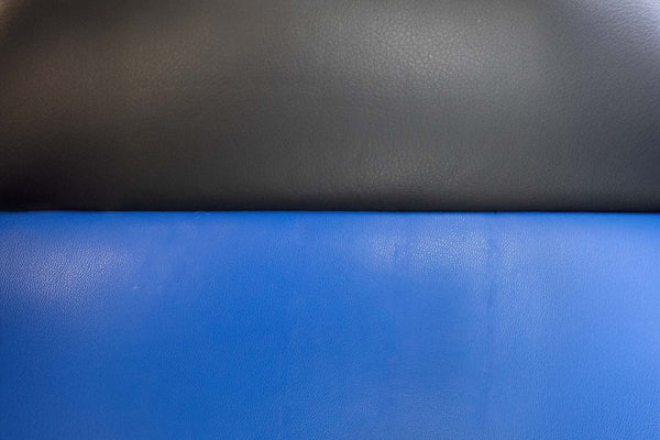 English Elm Blue Faux Leather Office Chair Ergonomic Plush Padding Lumbar Support Adjustable Height Casters B011P366762