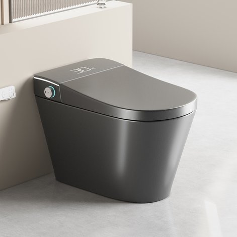 English Elm Unique Intelligent One-piece Toilet with Integrated Bidet Heated Seat and Auto Lid Grey W3133P414566