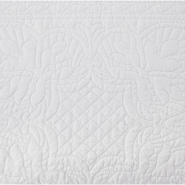 English Elm 6 Piece Reversible Scalloped Edge Daybed Cover Set with Antimicrobial Protection, Quilted Cottage Charm White 17.72 L x 15.35 W x 6.3 H B03597508