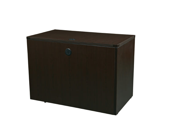 OSP Home Furnishings Napa Modular Return Shell Seating Unit for Lounge and Reception Contemporary Style 48X24  Espresso NAP-45-ESP
