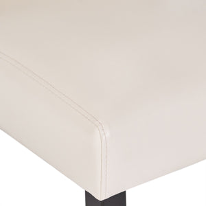 English Elm Hanford Upholstered Dining Chair Set of 2 with T-stitch Back and Tapered Legs N767P360603I