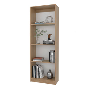 English Elm Natural Oak And White 4-Shelf Bookcase – Stylish Open Storage For Modern Homes And Offices B062P355524