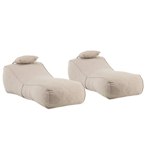 English Elm Christopher Knight Home® - Lemoore Outdoor Bean Bag Lounge Chairs Set Of 2 - Cloud-Like Comfort, Durable & Weather-Resistant N775P265563B-S2