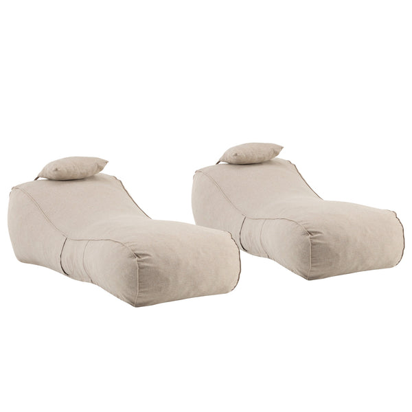 English Elm Christopher Knight Home® - Lemoore Outdoor Bean Bag Lounge Chairs Set Of 2 - Cloud-Like Comfort, Durable & Weather-Resistant N775P265563B-S2