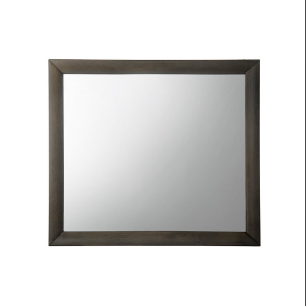 English Elm Ireland Classic Square Wall Mirror with Durable Wood-Composite Frame for Timeless Modern Style Gray 43 L x 40 W x 4 H B2726P257381