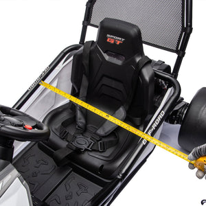 English Elm 24v Dual Motor Kids Go Kart with Drift Mode Roll Cage and Rear Suspension Ages 6 to 12 W1578P454061