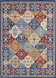 Nourison Grafix GRF31 Machine Made Power-loomed Narrow Border Indoor Only Bohemian Vintage Rug Multicolor, Multicolor 100% Polypropylene 99446472250