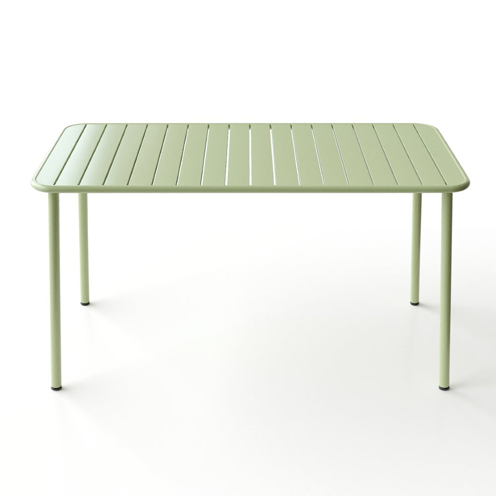 English Elm Sella Long Table In Frosty Green - Compact Outdoor Dining & Leisure Table For Balconies & Patios W3318P308295-GIGA