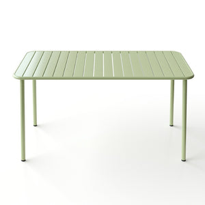English Elm Sella Long Table In Frosty Green - Compact Outdoor Dining & Leisure Table For Balconies & Patios W3318P308295-GIGA