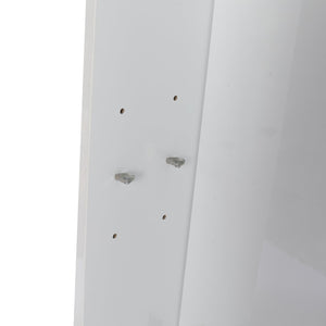 English Elm 12" Modern Bathroom Wall Cabinet With Soft-Close Doors, Space-Saving Float Mount, Glossy White Finish W999P312077
