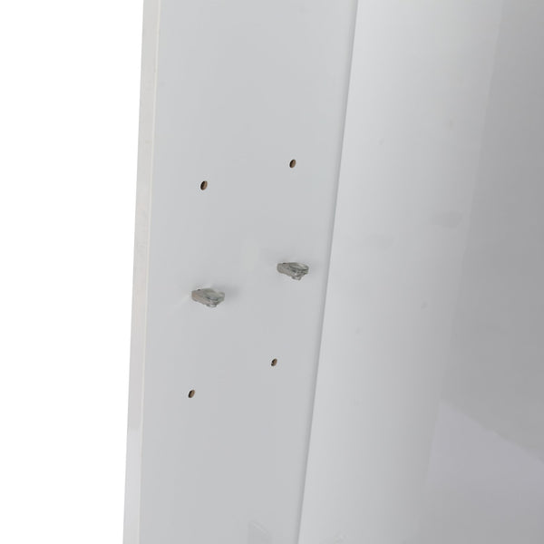 English Elm 12" Modern Bathroom Wall Cabinet With Soft-Close Doors, Space-Saving Float Mount, Glossy White Finish W999P312077