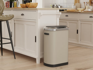 English Elm 50L Smart automatic Trash Can with Silent Slow-Close Lid, Motion Sensor, Durable 0.45mm Steel Body LIGHT GREY W1550P247975