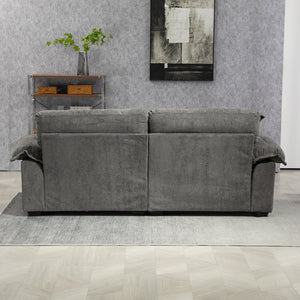 English Elm 84" Chenille Sofa Loveseat with Memory Foam & Pocket Springs, Plush Dual-Layer Comfort, Sturdy Frame Grey W676S00013